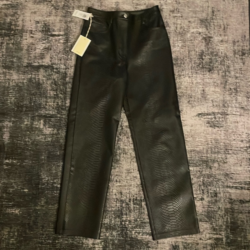 Artizia Wilfred Crocodile Vegan Leather Pants